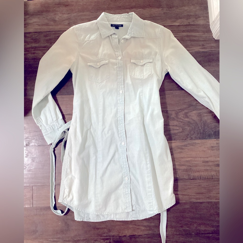 AE American Eagle Outfitters denim shirt dress
